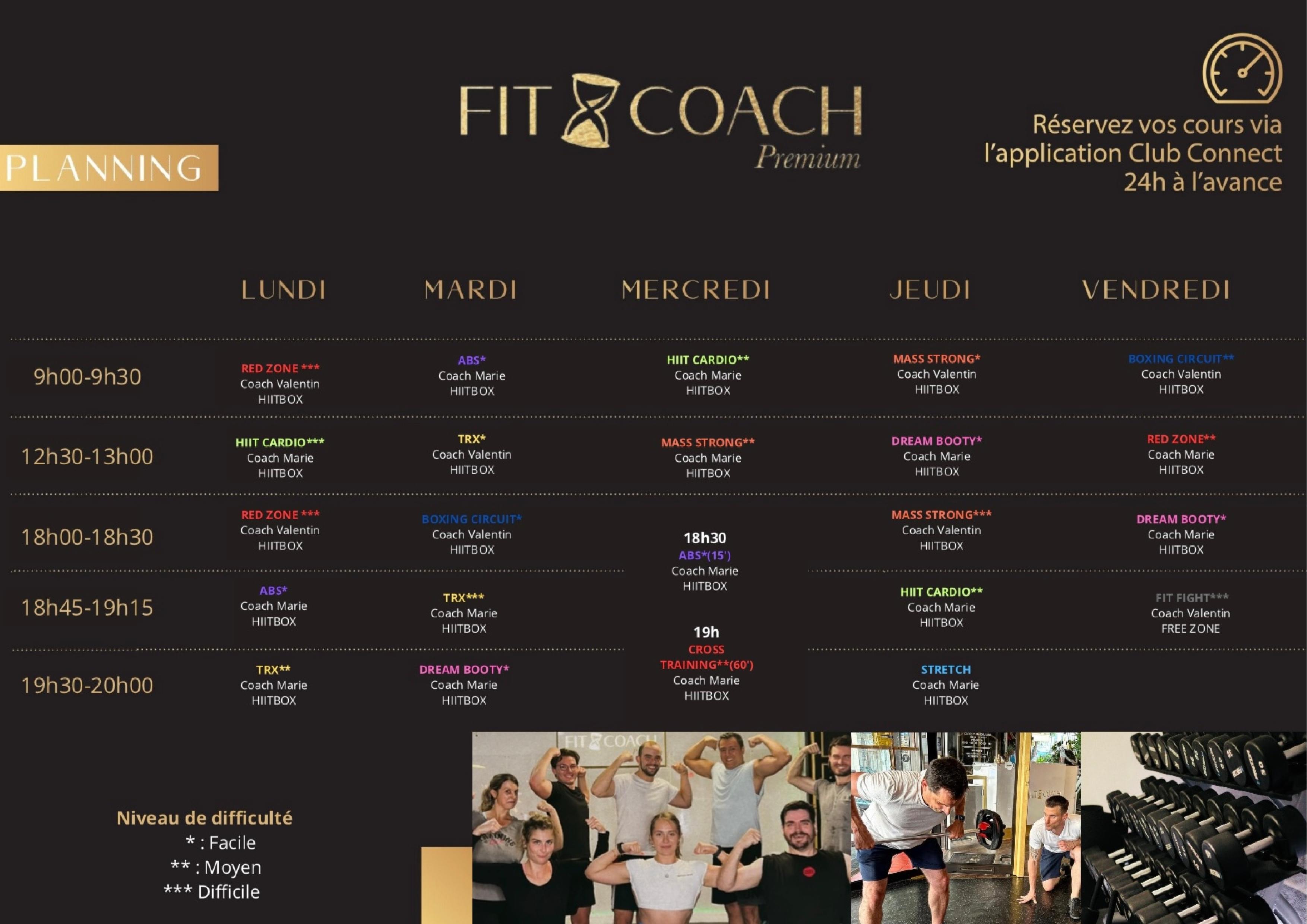 Planning cours Small Group Training de 2024 AVRIL à JUIN